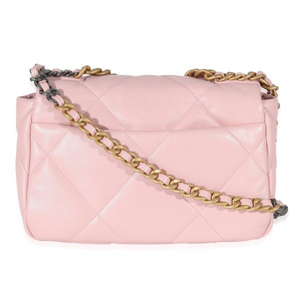 134729 pv Chanel Light Pink Lambskin Small Chanel 19 Flap Bag