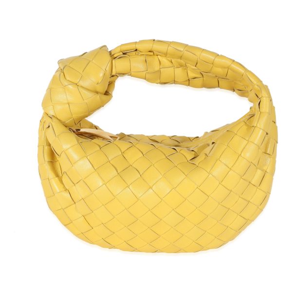 134738 fv Bottega Veneta Buttercup Intrecciato Lambskin Mini Jodie