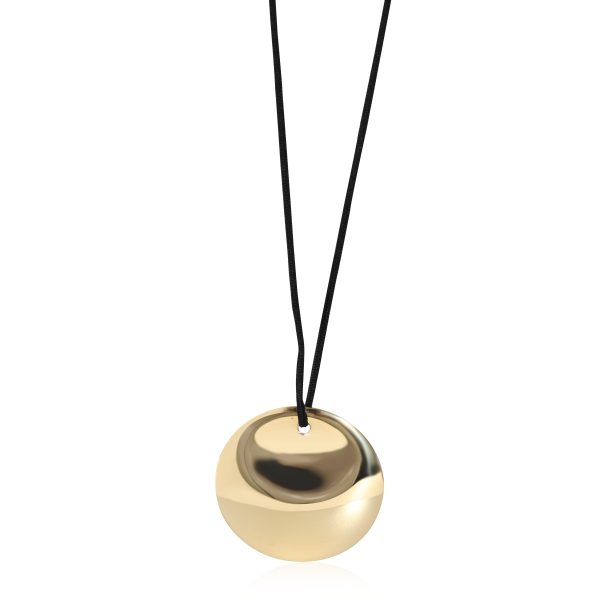 134749 fv adb4095e 4253 436e 8c10 cbbb4ea3f206 Tiffany Co Elsa Peretti Round Pendant in 18K Yellow Gold on a Black Silk Cord