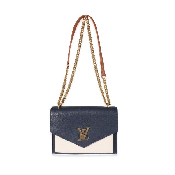 134760 bv Louis Vuitton Tricolor Grained CalfSkin Leather MyLockMe Chain Bag