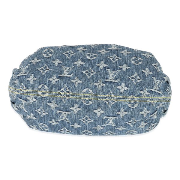 134762 stamp Louis Vuitton Blue Monogram Denim Pleaty Bag