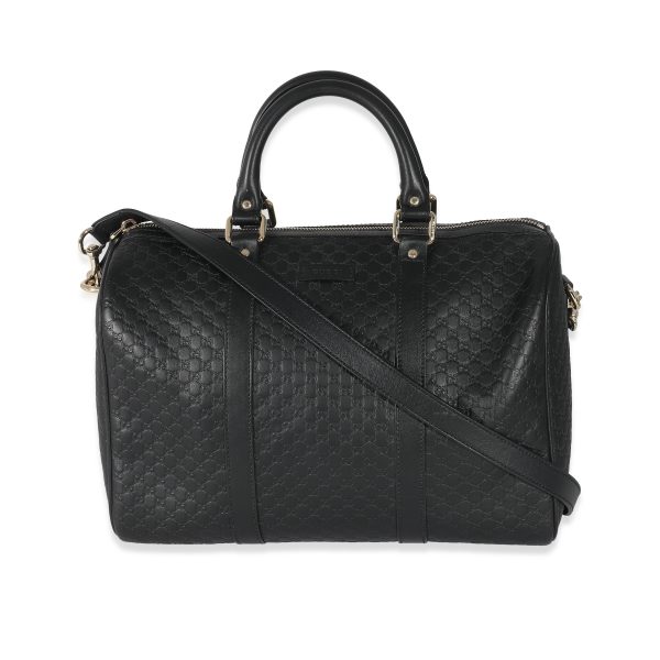 134786 fv 9c40071b dda3 4826 8fd2 404442a429c7 Gucci Black Microguccissima Medium Joy Boston