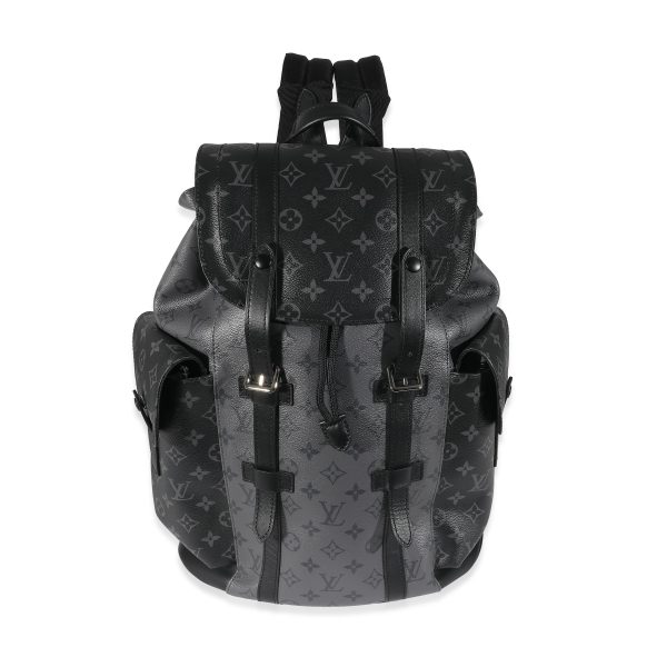 134815 fv Louis Vuitton Reverse Monogram Eclipse Christopher Backpack MM