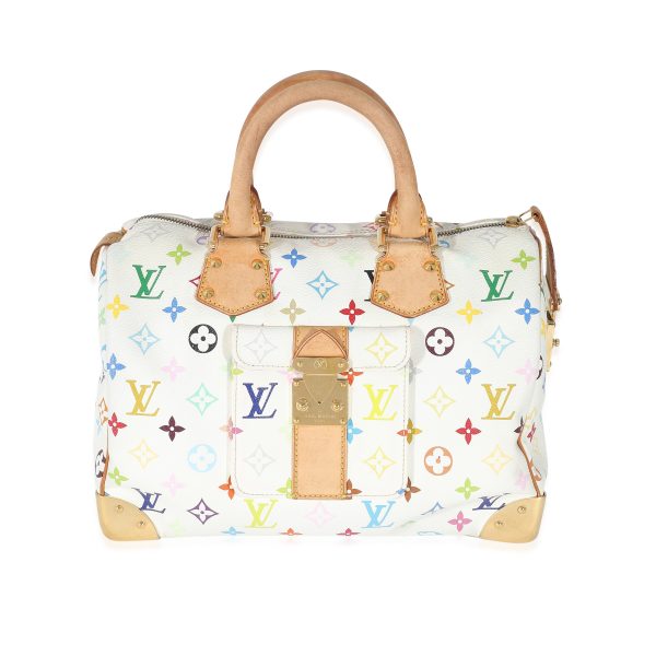 134850 fv bc07ba6a 1991 4a50 b343 1bf457861af0 Louis Vuitton x Takashi Murakami White Monogram Multicolore Canvas Speedy 30