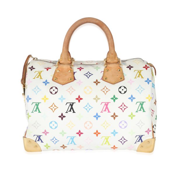 134850 pv df0270a9 82f9 43a5 8031 2306a35114d2 Louis Vuitton x Takashi Murakami White Monogram Multicolore Canvas Speedy 30