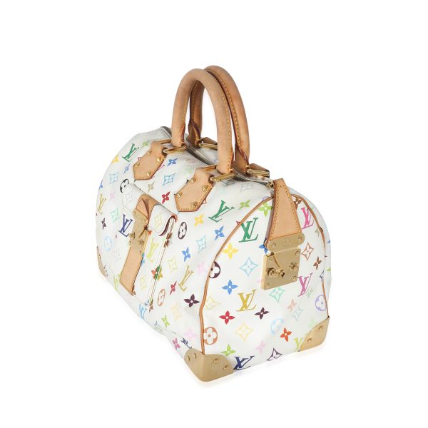 134850 sv 344f6e89 f1bd 4244 9e18 747dd78ae4ab Louis Vuitton x Takashi Murakami White Monogram Multicolore Canvas Speedy 30