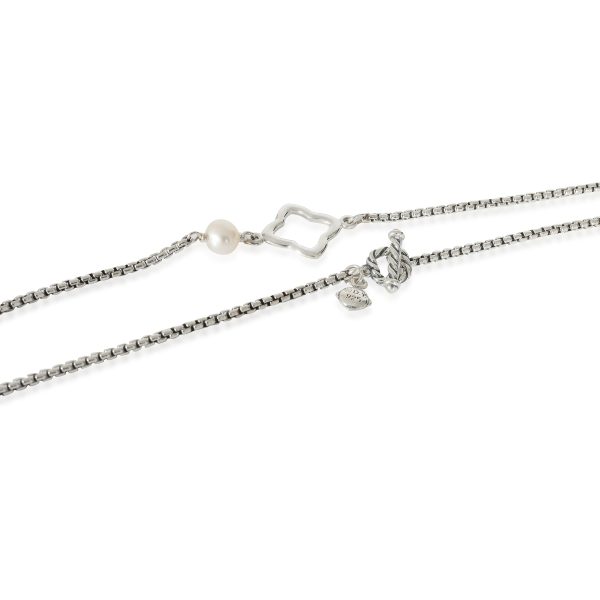 134865 clasp David Yurman Bijoux Pearl Quatrefoil Station Necklace in Sterling Silver