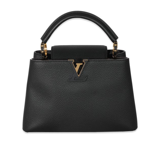 134883 fv Louis Vuitton Black Taurillon Capucines BB