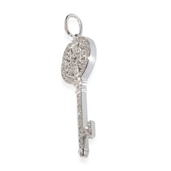 134911 sv Tiffany Co Mini Petals Keys Diamond Pendant in Platinum 014 CTW