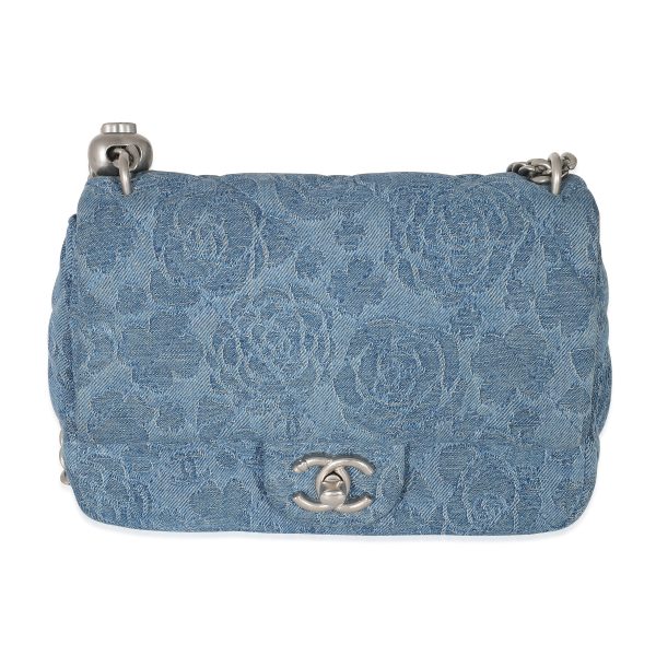 134928 fv Chanel Blue Quilted Denim Sweetheart Crush Mini Flap Bag