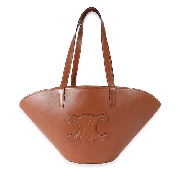 134940 fv Celine Brown Smooth Calfskin Medium Couffin Triomphe Tote