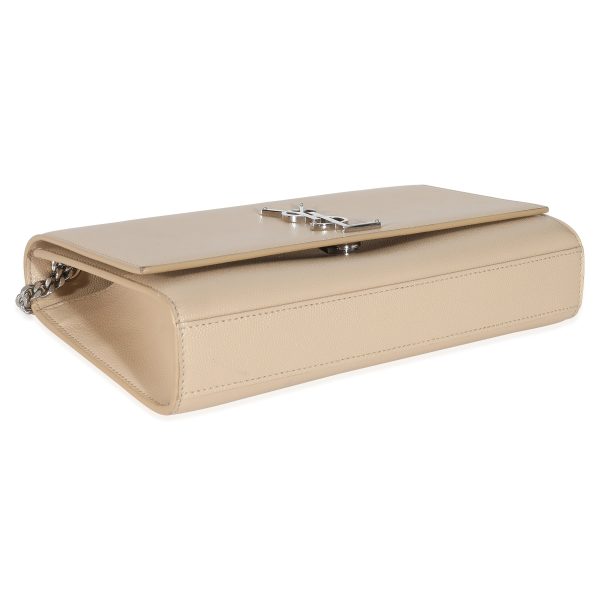 134941 clasp Saint Laurent Beige Grain De Poudre Medium Kate