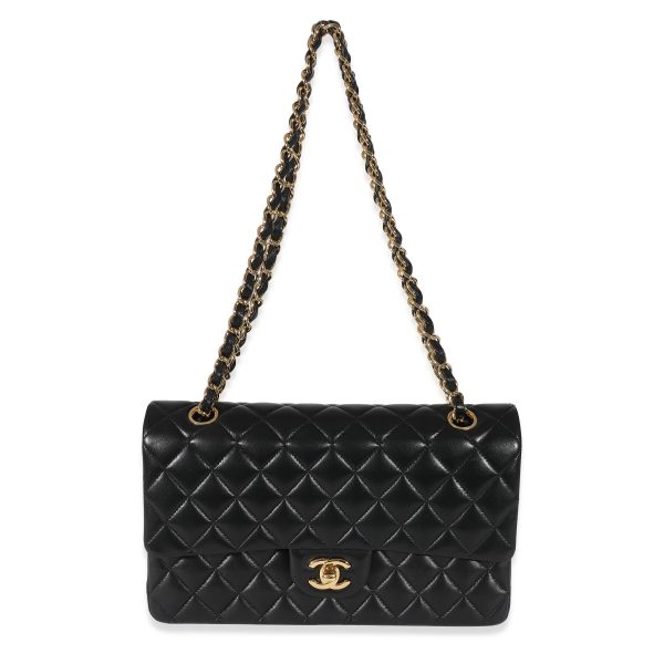 134943 bv 32362135 3c55 4f0a 87c9 6683f0fe8813 Chanel Black Quilted Lambskin Medium Classic Double Flap Bag