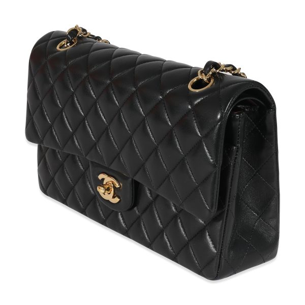 134943 sv 9741895b b6b8 403a 96b4 a7f6c47e155c Chanel Black Quilted Lambskin Medium Classic Double Flap Bag