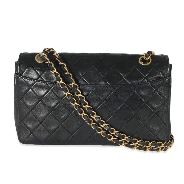 134974 pv 25c99fcd 6352 4c52 baea 7fb05cd88559 Chanel Black Quilted Lambskin Medium Flap Bag