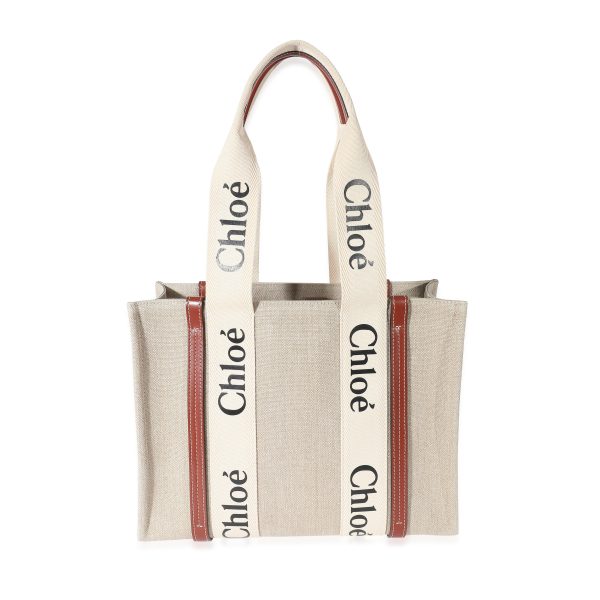 134989 fv df123ed7 a047 4ab4 816c f1d45e82f4b4 Chloe Beige Canvas Medium Woody Tote