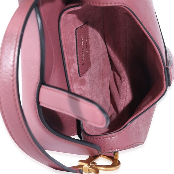 135009 bv Christian Dior Dusty Pink Goatskin Mini Saddle Bag