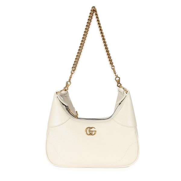 135054 fv Gucci White Goatskin Small Aphrodite Shoulder Bag