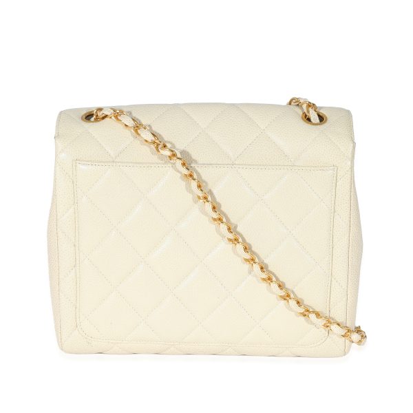 135073 pv b8123f9c e2e9 4407 9855 a045b65fb244 Chanel Beige Quilted Caviar Chain Flap Bag