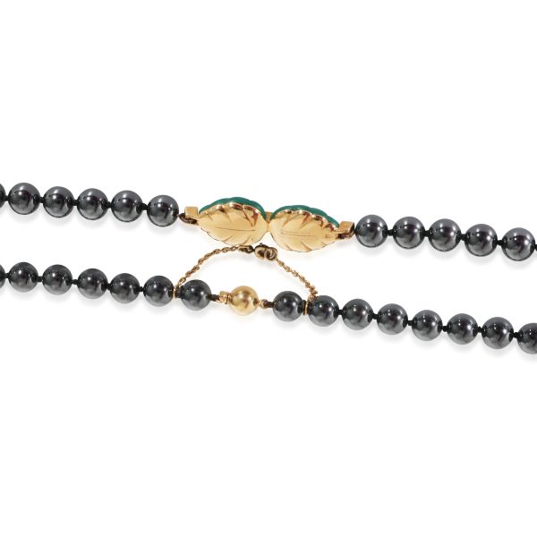 135124 clasp 3bcad5c4 6003 4110 8560 76a070313e84 Cartier Patiala Hematite Beads Diamond Necklace in 18K Yellow Gold 015 CTWW