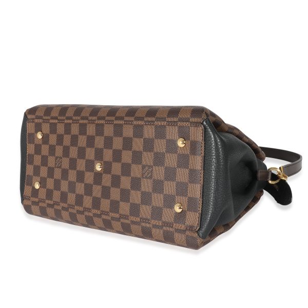 135137 clasp Louis Vuitton Black Damier Ebene Canvas Normandy