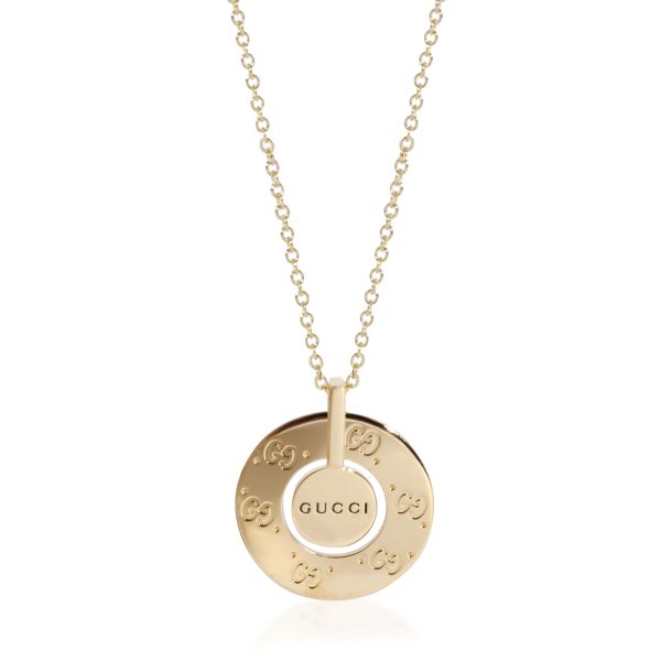 135181 fv Gucci Icon Circle Pendant in 18K Yellow Gold