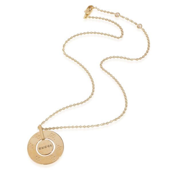 135181 pv Gucci Icon Circle Pendant in 18K Yellow Gold