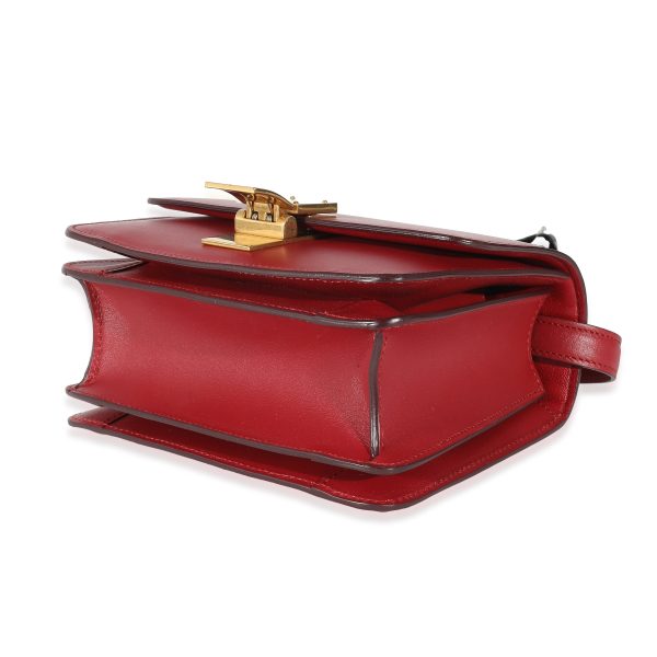 135207 av Celine Red Smooth Calfskin Small Classic Box Bag
