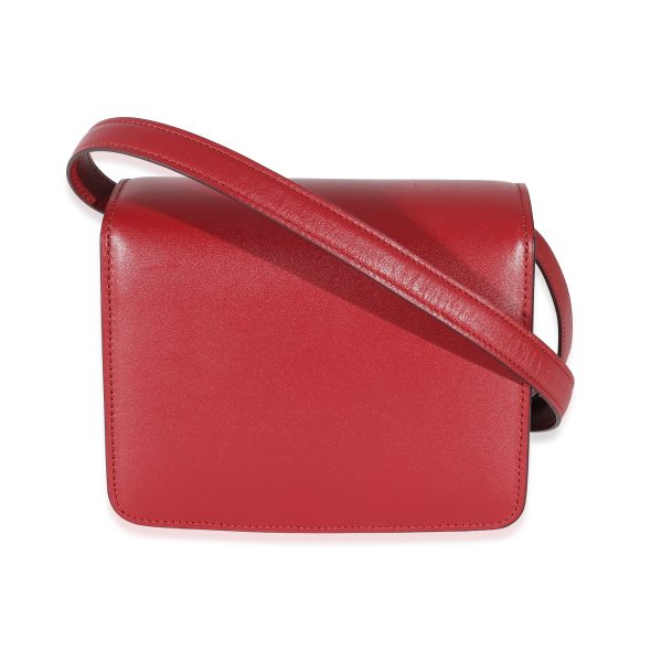 135207 box Celine Red Smooth Calfskin Small Classic Box Bag