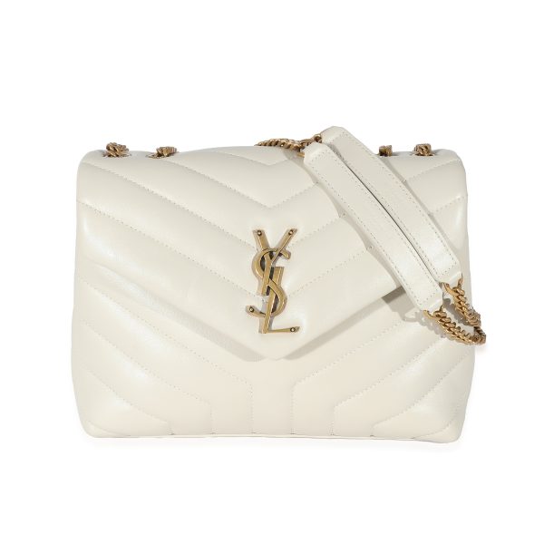 135227 sv Saint Laurent Ivory Quilted Calfskin Small Loulou Bag