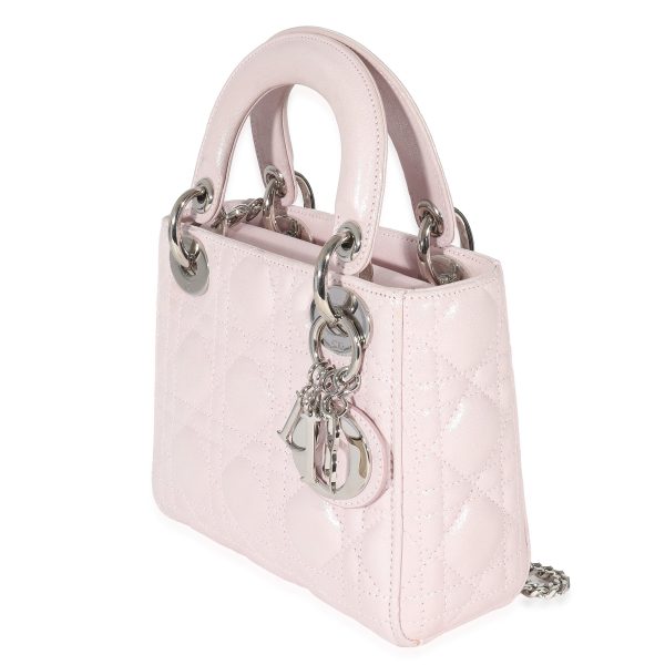 135245 sv bf451442 94a8 4cc9 84d8 55449511ce93 Christian Dior Pink Metallic Cannage Mini Lady Dior