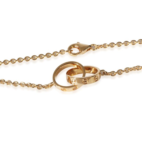 135326 av Cartier Love Interlocking Circle Necklace in 18k Yellow Gold