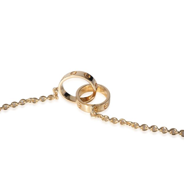 135326 clasp Cartier Love Interlocking Circle Necklace in 18k Yellow Gold