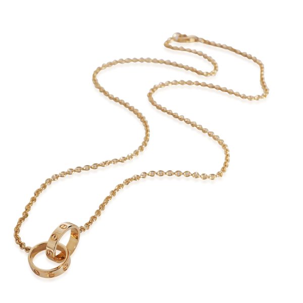 135326 pv Cartier Love Interlocking Circle Necklace in 18k Yellow Gold