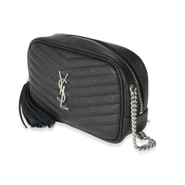 135341 sv e4ec2b04 439d 468c b687 9d18107b1725 Saint Laurent Black Grain De Poudre Lou Mini Camera Bag