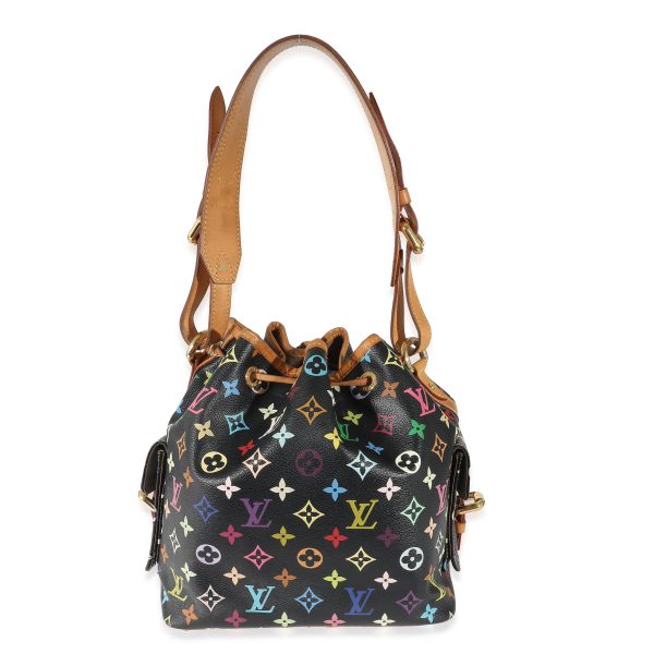 135357 stamp 586864dd 9a59 45e5 bda2 aca3407c00b6 Louis Vuitton x Takashi Murakami Black Monogram Multicolore Canvas Petit Noé