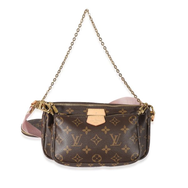 135365 fv Louis Vuitton Rose Clair Monogram Canvas Multi Pochette Accessoires