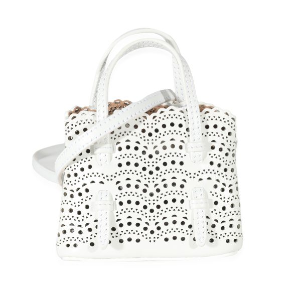 135392 ad1 158d675e f4f2 4b42 8c04 b75c8ac98895 Alaia Blanc Optique Calfskin Mini Mina Bag