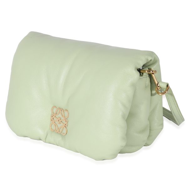 135399 sv cecfce40 7510 49c9 808e ecbfb035c172 Loewe Shiny Nappa Lambskin Pale Green Mini Puffer Goya Bag