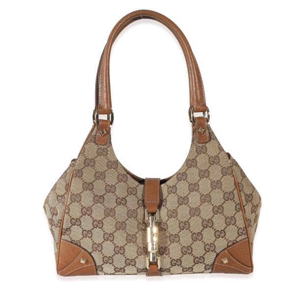 135410 fv 43b4aa73 4cc0 4264 a99f 26026ecd9411 Gucci Beige GG Canvas Nailhead Jackie Bardot