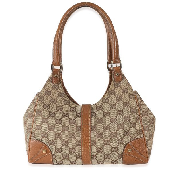 135410 stamp b0981103 0d2b 487b 80d1 9b0366a0480a Gucci Beige GG Canvas Nailhead Jackie Bardot