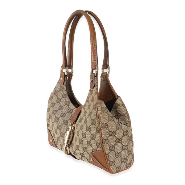 135410 sv 6179340b e0ad 4d14 a19f accd46b7f3f9 Gucci Beige GG Canvas Nailhead Jackie Bardot