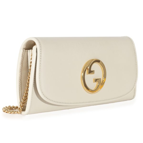 135435 pv 391de2ed cad4 456a 8ccd 562fc163b501 Gucci White Leather Blondie Continental Chain Wallet