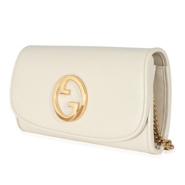 135435 sv 56537220 45bf 4c31 96db fff1e6b41772 Gucci White Leather Blondie Continental Chain Wallet