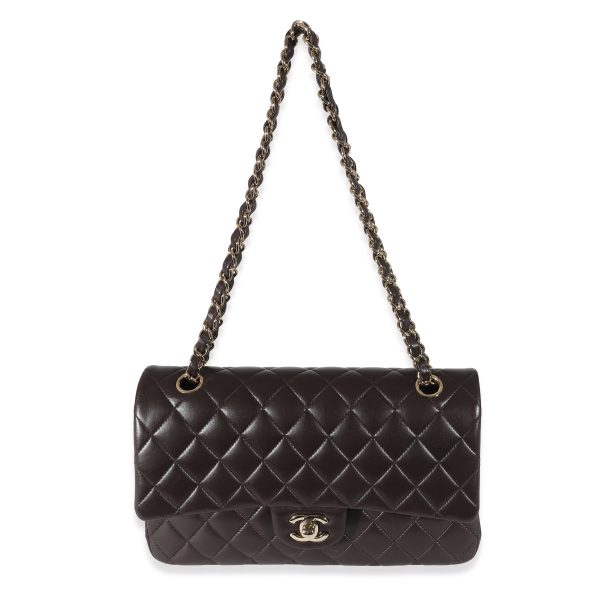 135493 av 013b1e5e c87d 4154 b854 26dbc48001ca Chanel Brown Quilted Lambskin Classic Medium Double Flap Bag