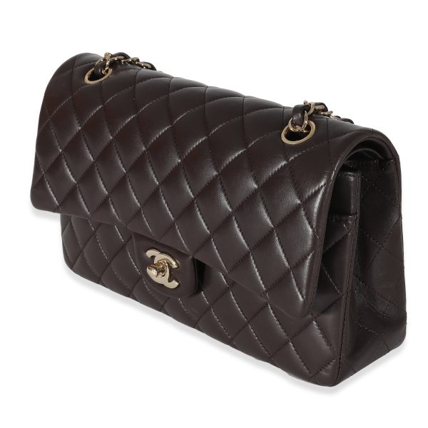 135493 sv 88d5fb55 5f50 4fcf be63 e97a7448ab1c Chanel Brown Quilted Lambskin Classic Medium Double Flap Bag