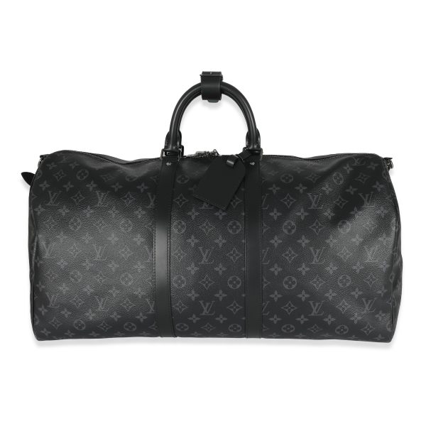 135504 fv a6f0f514 4cad 4a26 938a bc02f25a17b8 Louis Vuitton Monogram Eclipse Canvas Keepall Bandouliere 55