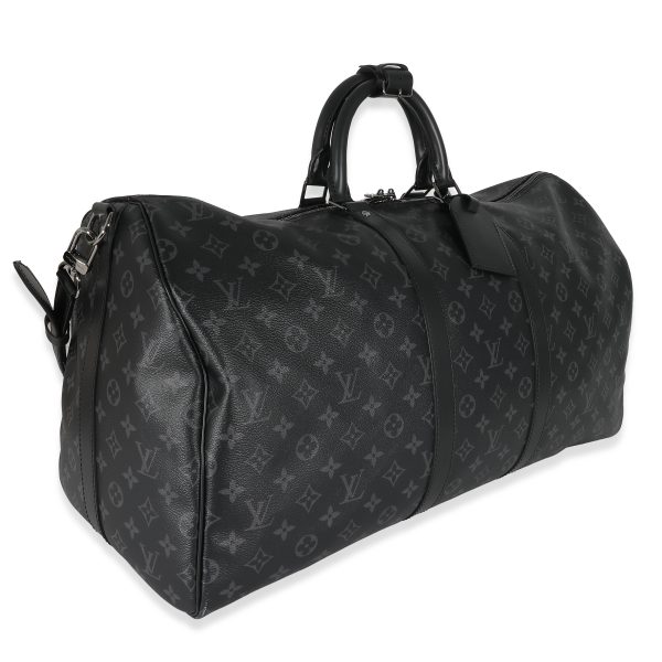 135504 pv d8fe59c8 2d8d 4d7b 987a fce41bae78c9 Louis Vuitton Monogram Eclipse Canvas Keepall Bandouliere 55