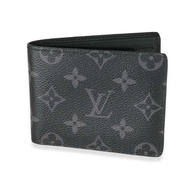 135505 fv Louis Vuitton Monogram Eclipse Canvas Slender Wallet