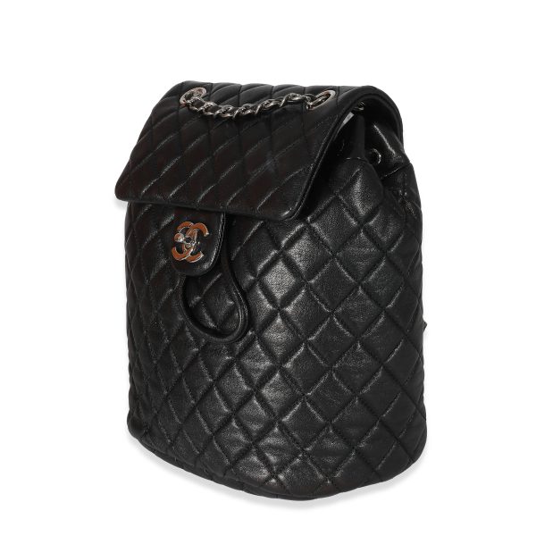 135514 sv d8f071e5 fd22 47dc aeb1 b14776453a68 Chanel 16P Black Quilted Lambskin Small Urban Spirit Backpack